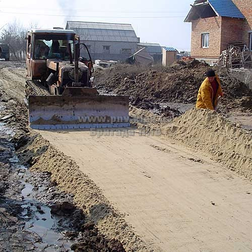 Просыпка речным песком