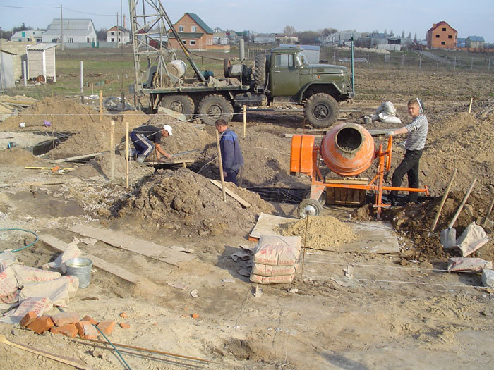 Cottage construction stages