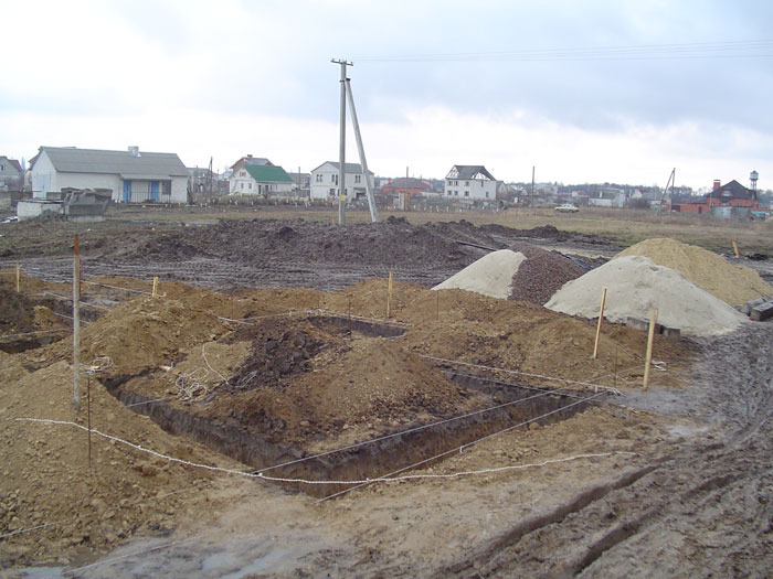 Cottage construction stages