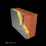 Вентиляционный фасад, минеральная вата, рядовой кирпич